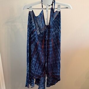 Uluwatu Blue Tie-Dye Halter Dress